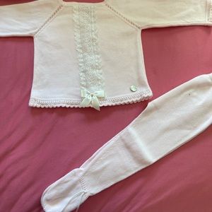 Baby girl Spanish knitted outfit